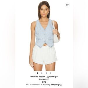 BlankNYC denim vest top - L